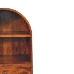 Lina Rounded Display Cabinet — Chestnut — product photograph