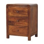 Aspen Three-Drawer Bedside — product photograph