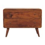 Lina Two-Drawer Chest — Chestnut — product photograph