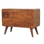 Lina Two-Drawer Chest — Chestnut — product photograph