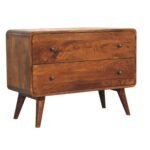Lina Two-Drawer Chest — Chestnut — product photograph