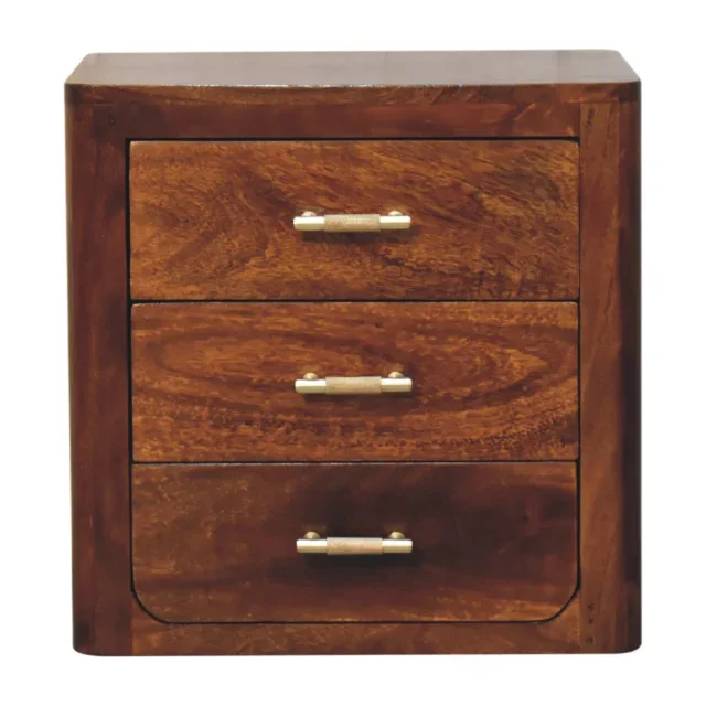 Luca Bedside — Chestnut — alternate view