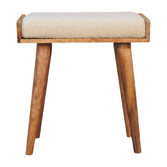 Forma Boucle Cream Tray Style Footstool — alternate view