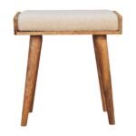 Forma Boucle Cream Tray Style Footstool — product photograph