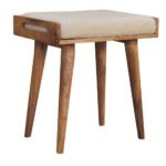 Forma Boucle Cream Tray Style Footstool — product photograph