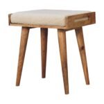 Forma Boucle Cream Tray Style Footstool — product photograph