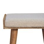 Forma Boucle Cream Tray Style Footstool — product photograph