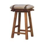 Nord Strapped Bouclé Bar Stool — product photograph