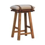 Nord Strapped Bouclé Bar Stool — product photograph