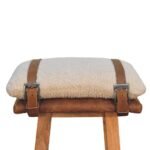 Nord Strapped Bouclé Bar Stool — product photograph