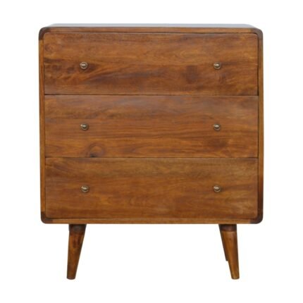 Lina Curved Chest — Chestnut