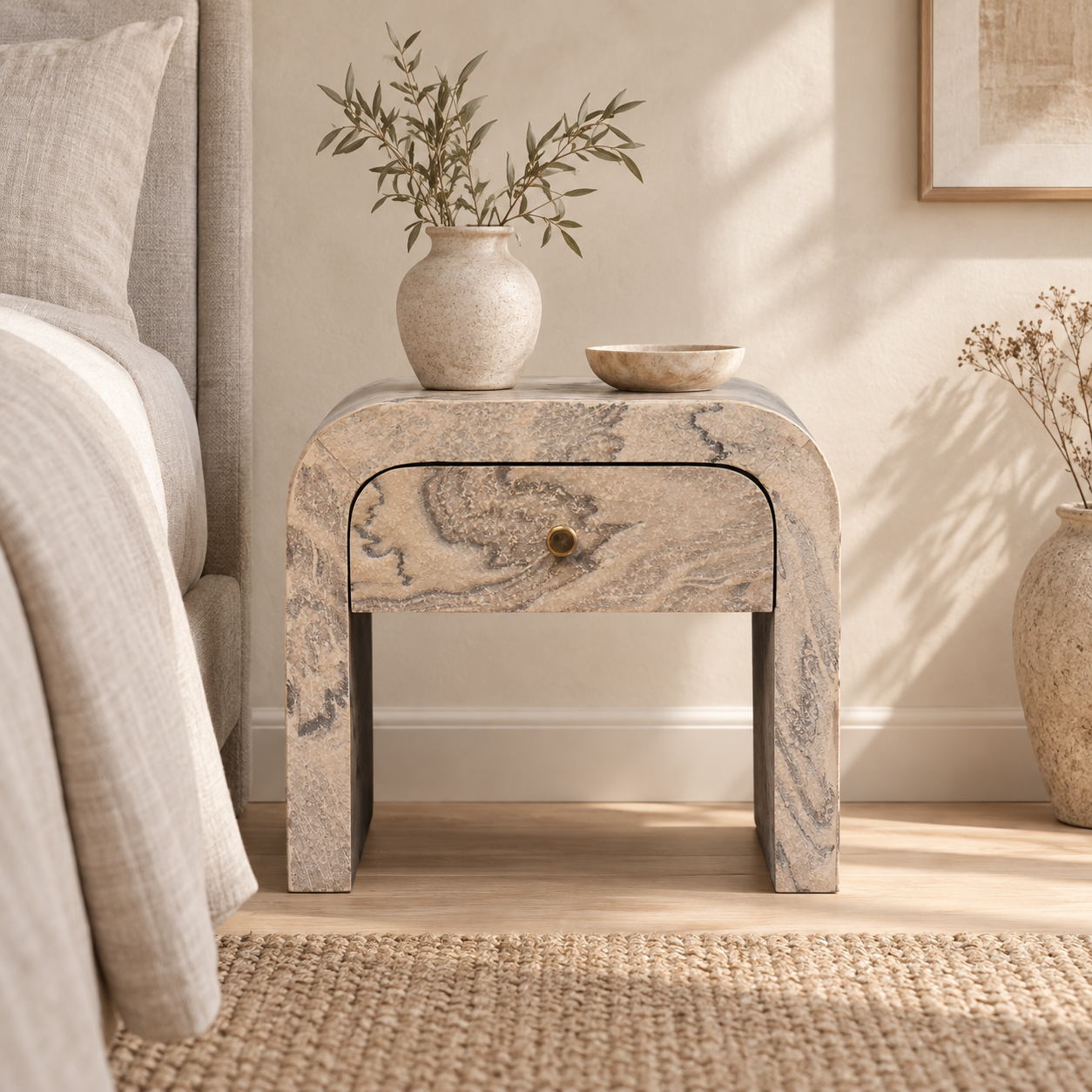 Nova Bedside — Natural — styled interior