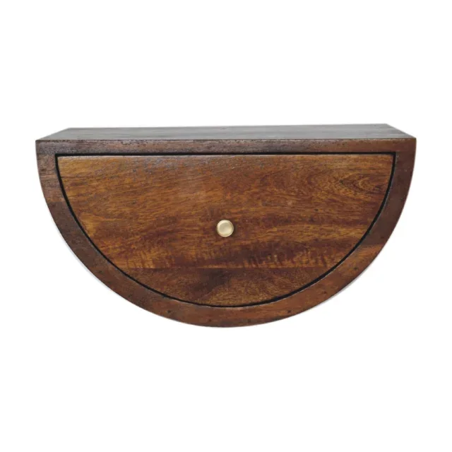 Forma Crescent Floating Bedside — Chestnut — alternate view
