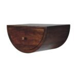 Forma Crescent Floating Bedside — Chestnut — product photograph