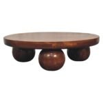 Forma Ball-Leg Coffee Table — Chestnut — product photograph