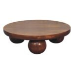 Forma Ball-Leg Coffee Table — Chestnut — product photograph