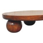 Forma Ball-Leg Coffee Table — Chestnut — product photograph