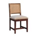 Saffron Rattan-Back Bouclé Chair — product photograph