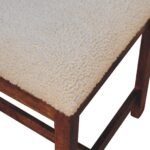 Saffron Rattan-Back Bouclé Chair — product photograph