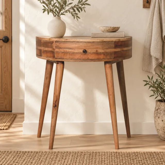 Odis Console Table — Natural — styled interior