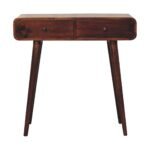 Lina Curved Hallway Table — Chestnut — product photograph