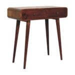 Lina Curved Hallway Table — Chestnut — product photograph