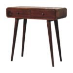 Lina Curved Hallway Table — Chestnut — product photograph
