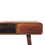 Lina Curved Writing Desk — Chestnut — product photograph