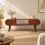 Lunden Media Unit — Chestnut — styled interior