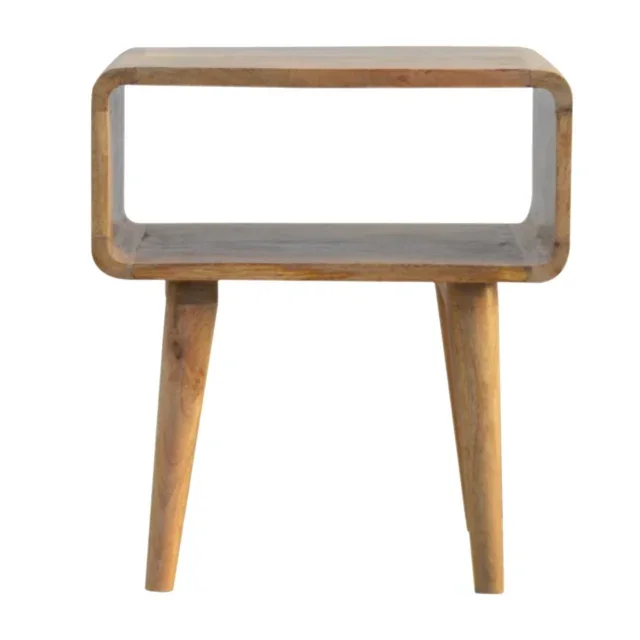 Lina Curved Open Bedside — Natural — alternate view
