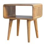 Lina Curved Open Bedside — Natural — product photograph
