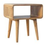 Lina Curved Open Bedside — Natural — product photograph