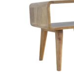 Lina Curved Open Bedside — Natural — product photograph