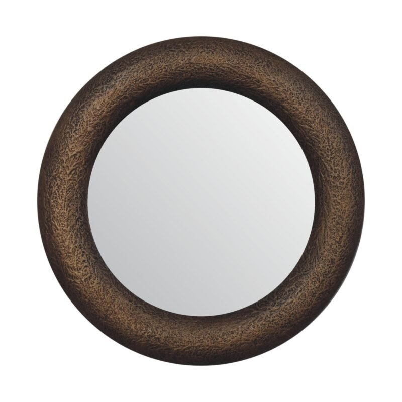 Forma Hammered Round Mirror — alternate view