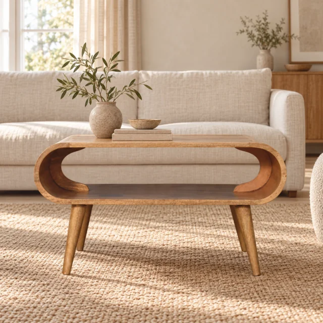 Forma Open Coffee Table — Natural — styled interior