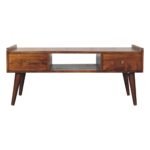 Forma Elevated Media Unit — Chestnut — product photograph