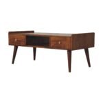 Forma Elevated Media Unit — Chestnut — product photograph