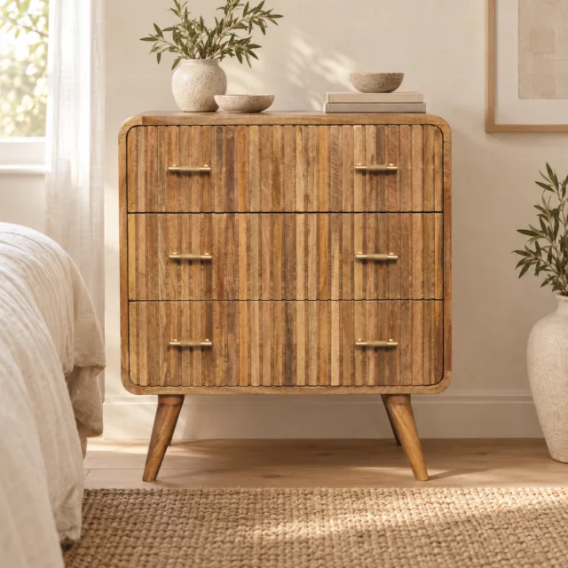Forma T-bar Ridged Chest — Natural — styled interior