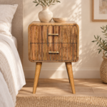 Forma T-bar Ridged Bedside — Natural — styled interior