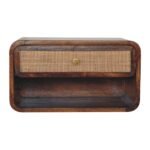 Forma Wall-Mounted Open Woven Bedside — Chestnut — product photograph