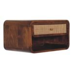 Forma Wall-Mounted Open Woven Bedside — Chestnut — product photograph