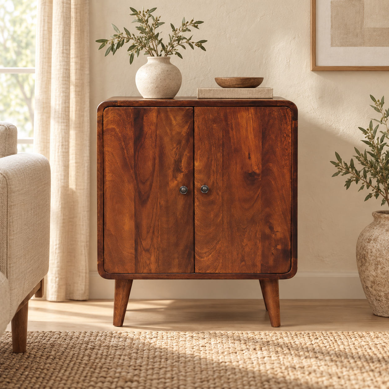 Forma Petite Classic Cabinet — Chestnut — styled interior