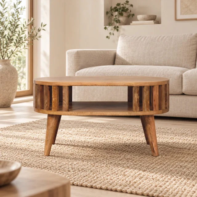 Ariella Petite Coffee Table — Natural — styled interior