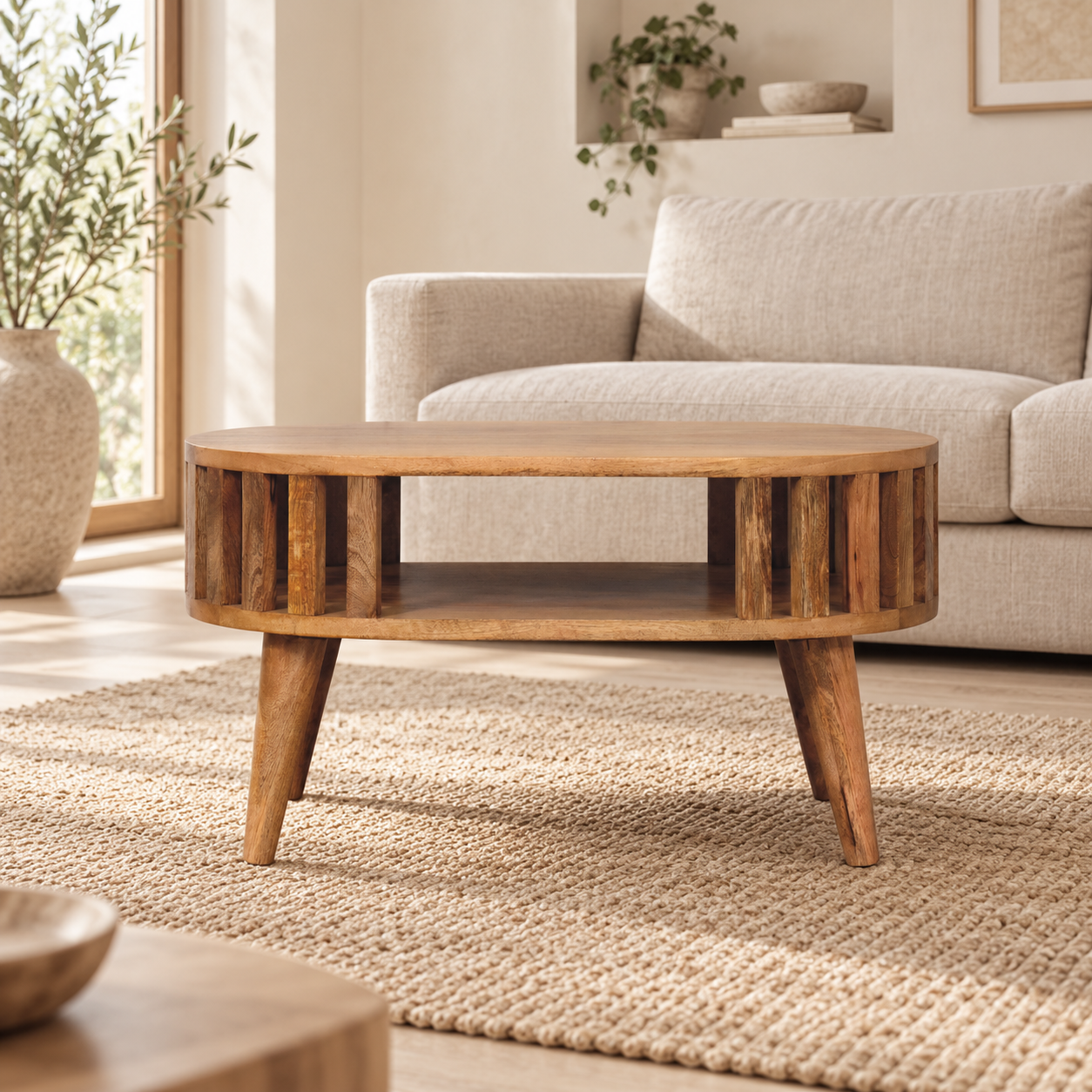 Ariella Petite Coffee Table — Natural — styled interior