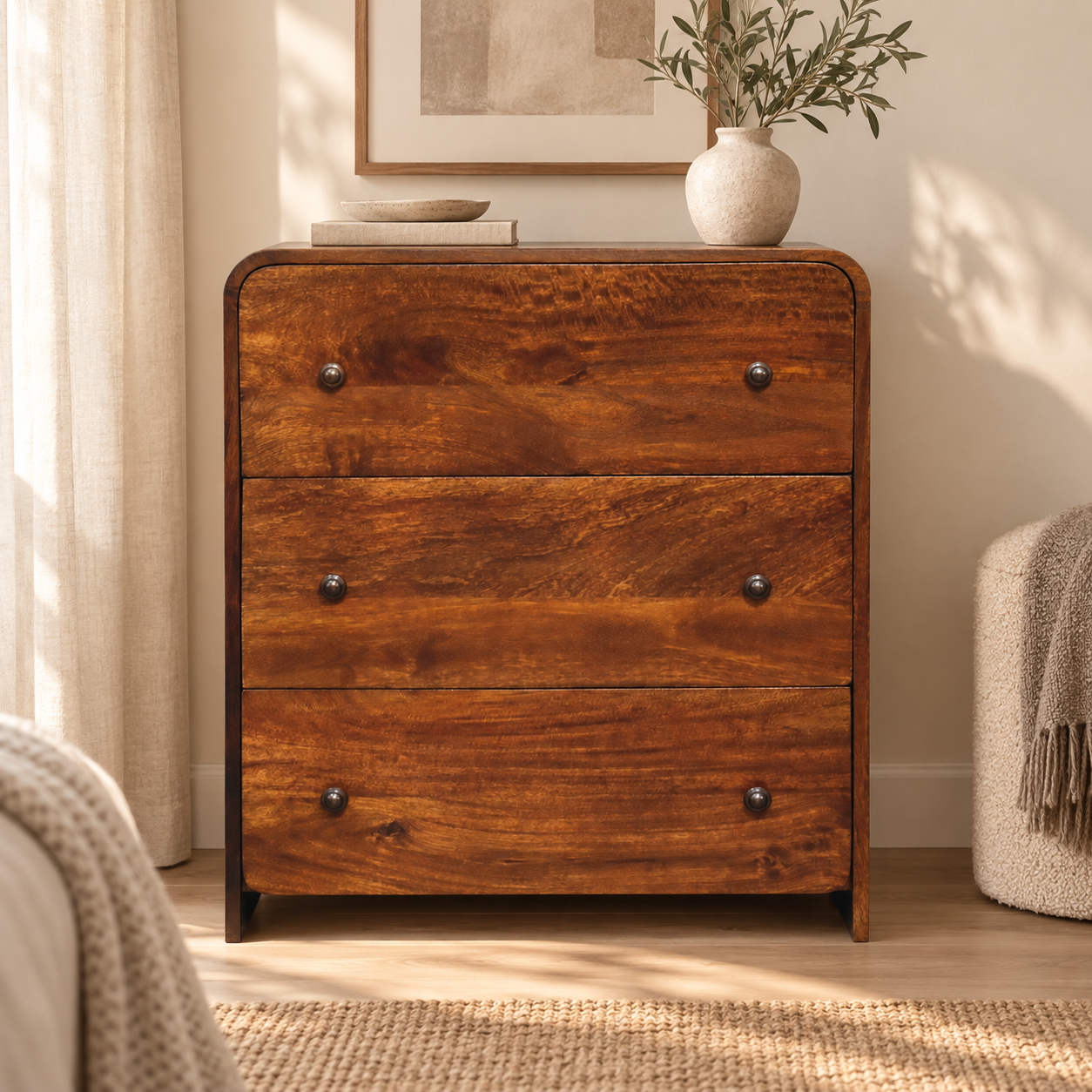Aspen Slim Storage Chest — styled interior