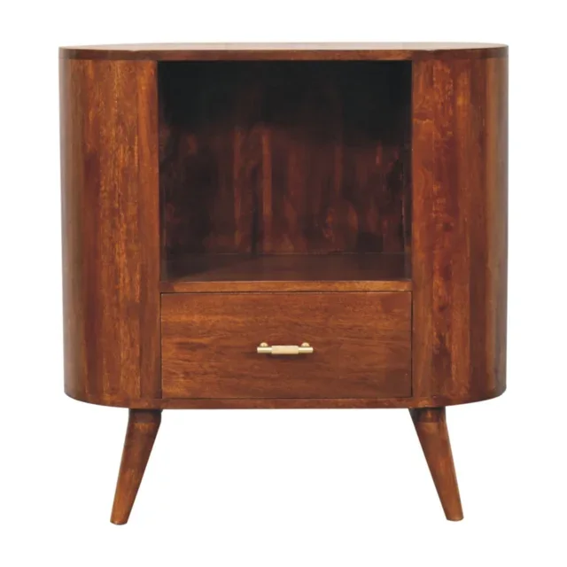 Cortez T-bar Open Slot Cabinet — Chestnut — alternate view