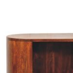 Cortez T-bar Open Slot Cabinet — Chestnut — product photograph