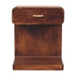Lina T-Bar Rounded Bedside — Chestnut — product photograph