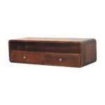 Walden Floating Walnut Open Console — California Walnut — product photograph