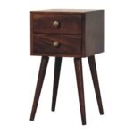 Forma Petite Two-Drawer Bedside — California Walnut — product photograph